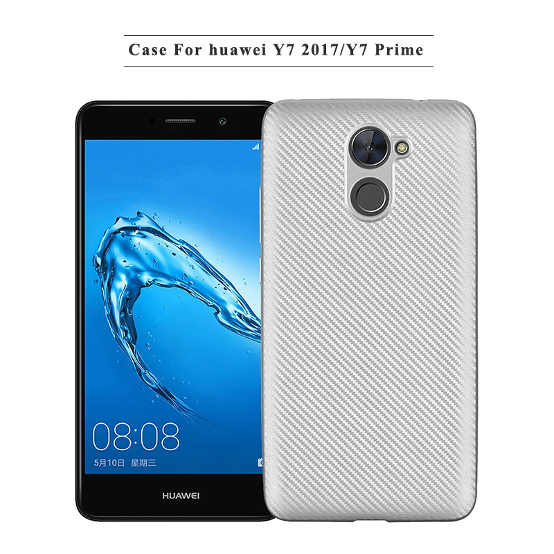 carbon fiber silicone case huawei y7 2017 y7 prime (5)