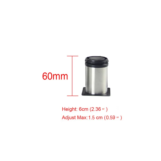 1Pcs 5CM-35CM Furniture Adjustable Cabinet Legs Stainless Steel Furniture Legs Cabinet Table Sofa Bed Feet Furniture Legs Feet 6CM