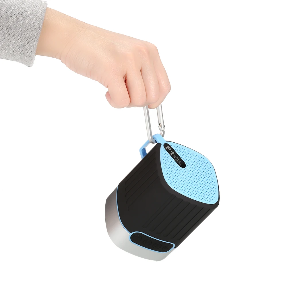 BoxiangP1 Bluetooth Speaker with Radio FM TF card Micro SD LED light torch Waterproof Promotional Outdoor Wireless MP3 for Phone |