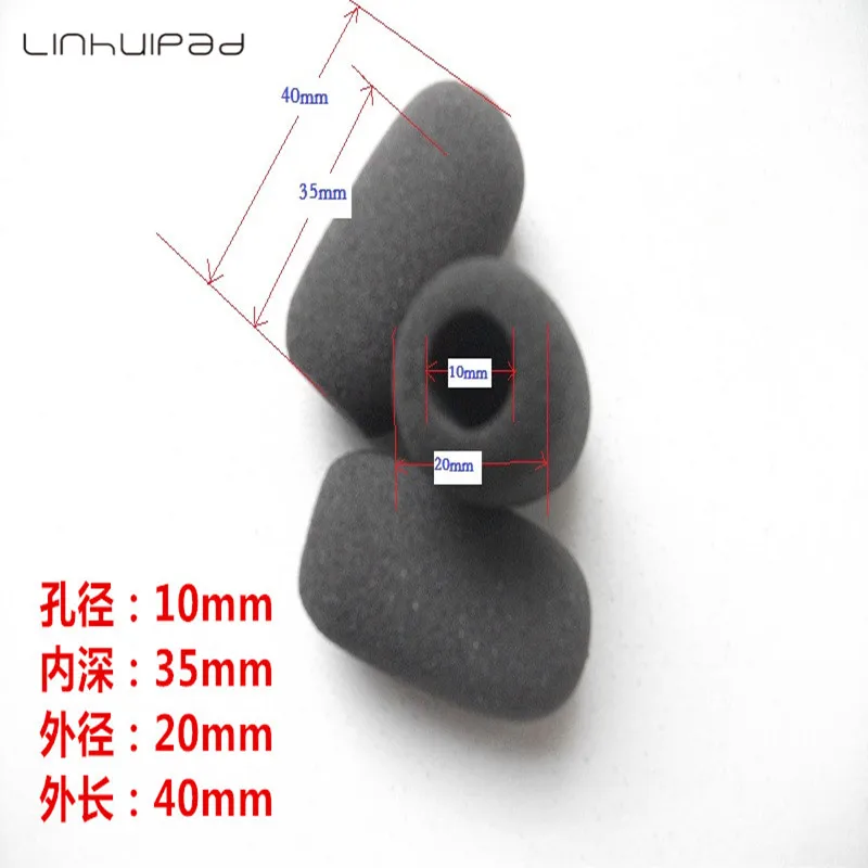 

Foam Microphone Windscreen, mic sponge cover 10mm inner diameter & 35mm inner length 10 pcs /lot