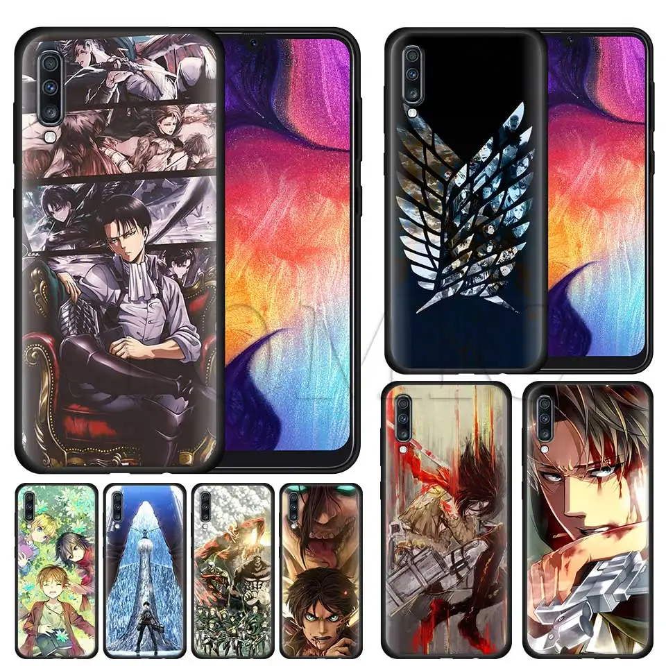 

Anime Japanese attack on Titan Silicone Soft Case for Samsung Galaxy A50 A40 A70 A30 A20 A80 A6 A7 A8 Plus A9 2018 Black Case Co