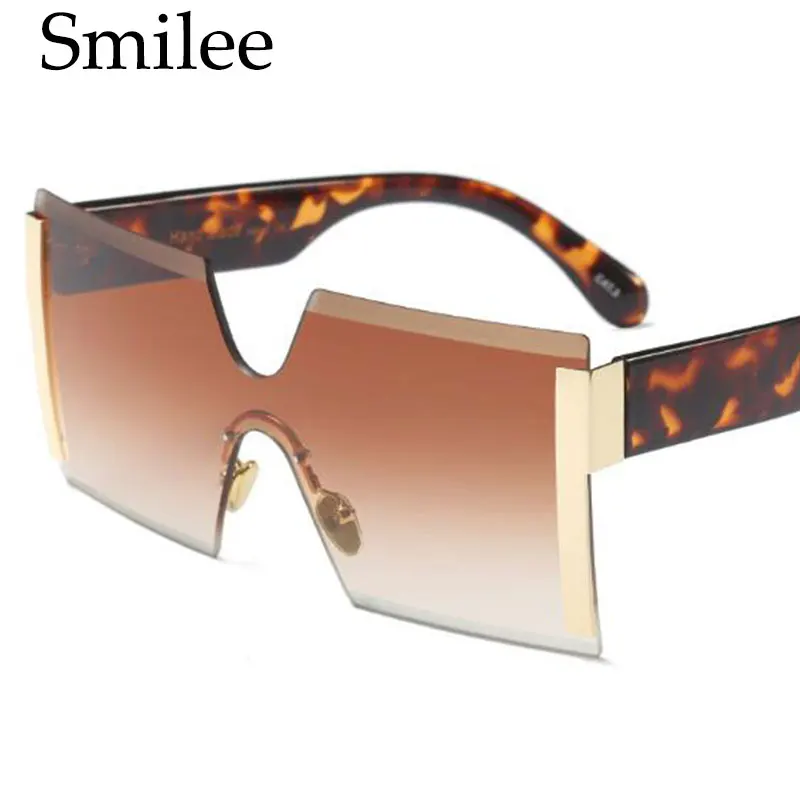 

Oversized Rimless Sunglasses Women clear lens eyewear pink yellow glasses luxury brand sun glasses men lunettes de soleil