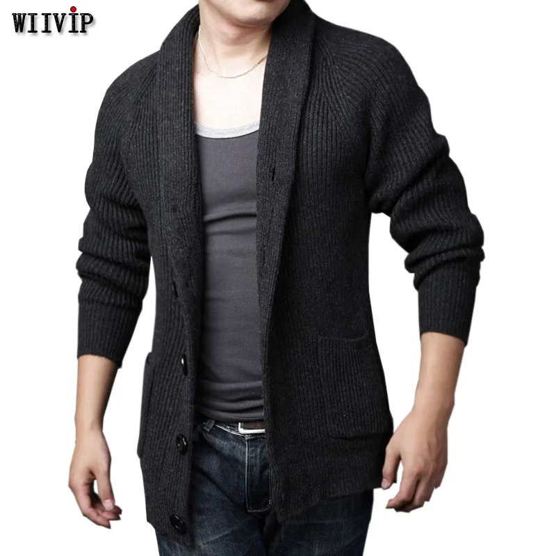 Мужской теплый вязаный кардиган с длинным рукавом на осень/зиму|men cardigan|mens sweater