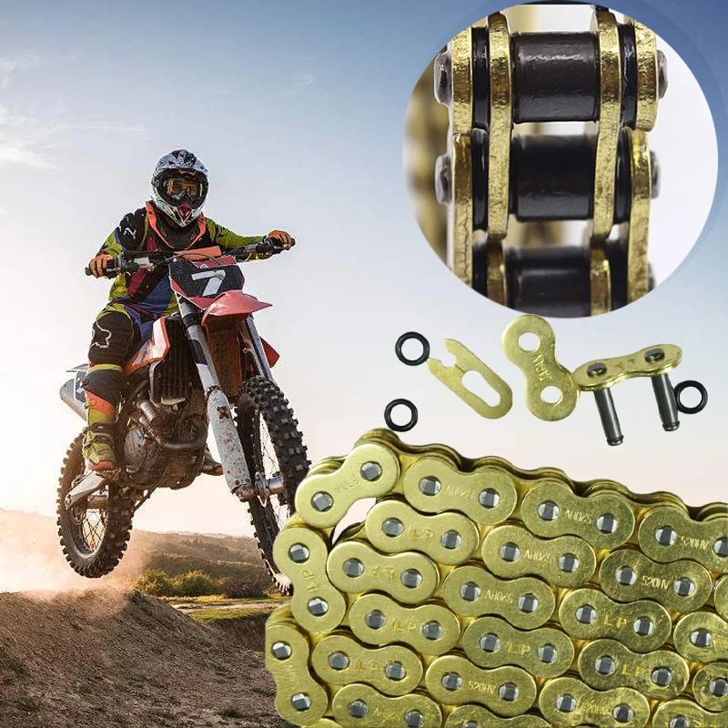 LOPOR Motorcycle Chain 520 525 530 O Ring Pit Dirt Bike MX Motocross