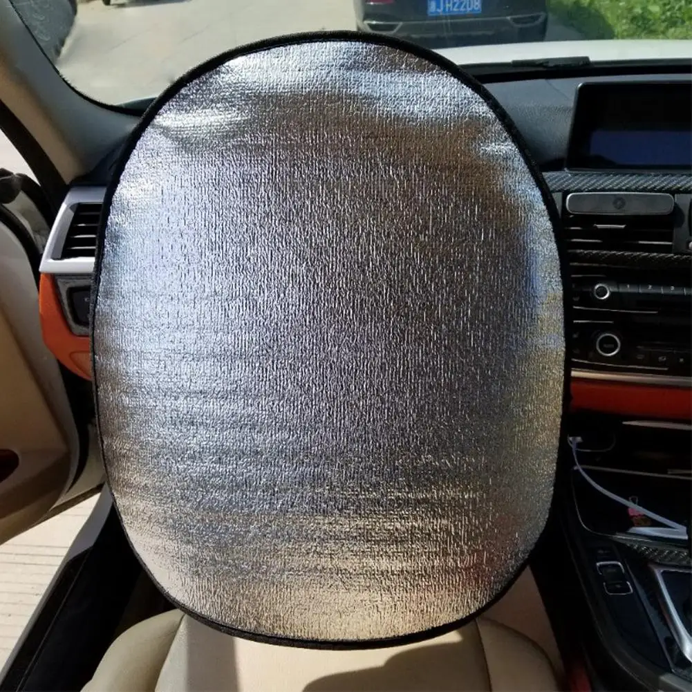 

Summer Car Steering Wheel Sunshade Side Window Shades Pearl Cotton Steering Wheel Cover Sunscreen Insulation Side Sun Shade