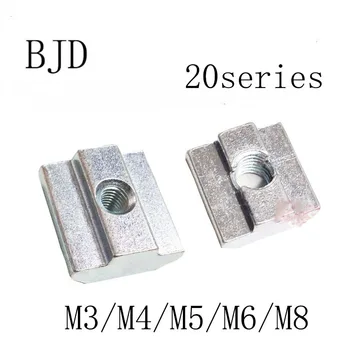 

50pcs M3 M4 M5 M6 Nuts T Sliding Hammer Nut Block Square Nuts 20/2020 Aluminum Prof Zinc Coated Plate Aluminum Accessories