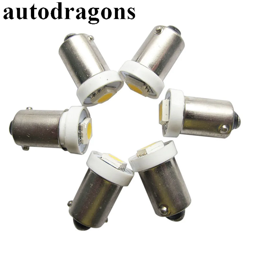 Autodragons 100 шт. 6 3 В переменного тока Ba9s #44 #47 байонетная база пинбол led 5050SMD без