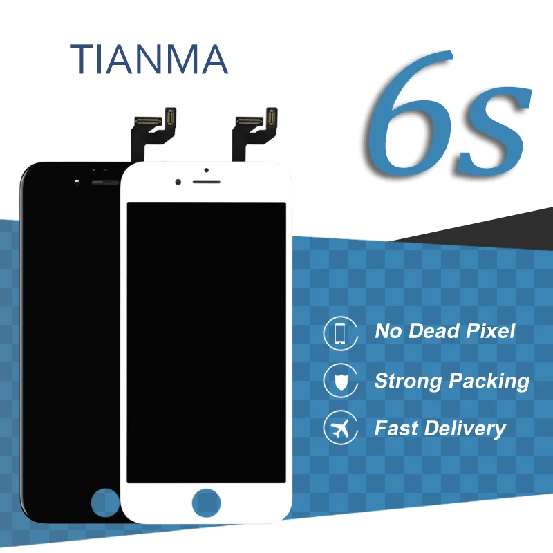 

5pcs None Spot Tianma Quality For iPhone 6S LCD Display Black White Touch Screen Assembly Phone Pantalla Replace Spare Part