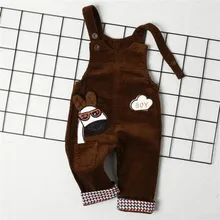 Новая одежда для маленьких мальчиков модные весенние комбинезоны для малышей детская одежда милые вельветовые штаны на подтяжках Детский комбинезон