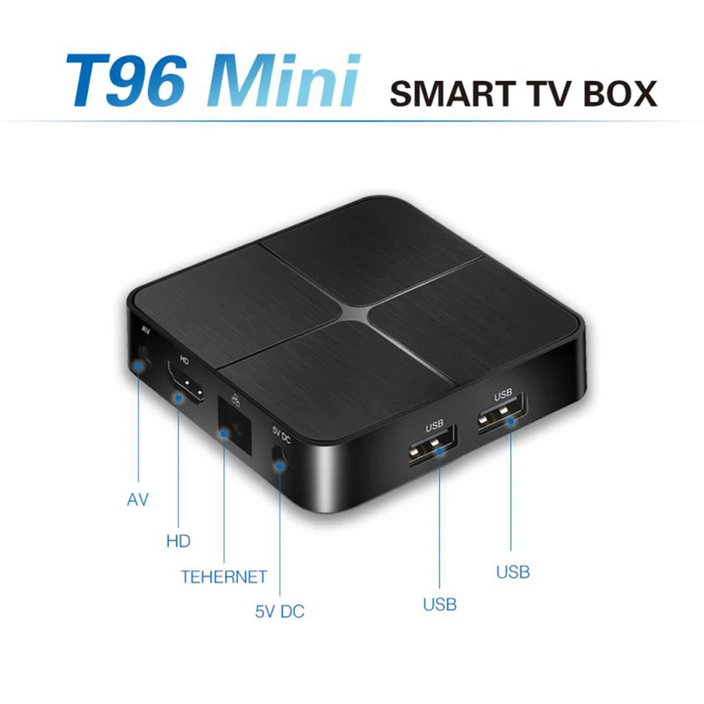 T96 Mini Android 7.1 Smart TV Box DDR3 2G+16G RK3229 Quad Core 2.4G WiFi 4K Set Top Box Streaming Media Player PK X96mini