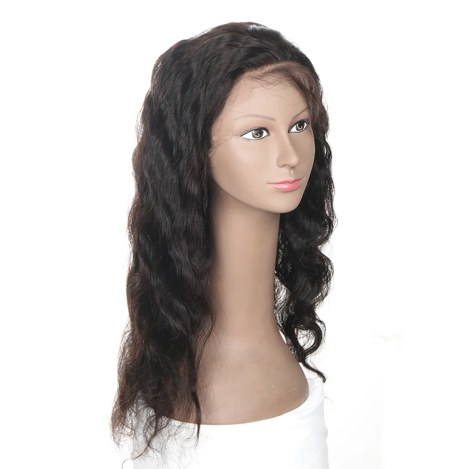 Гладкий кружевной передний человеческие волосы парики для черных женщин предварительно сорвал от 10 до 24 дюймов бразильские волнистые волосы remy с волосами младенца
