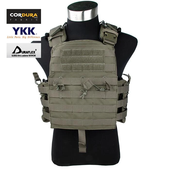 TMC NCPC Plate Carrier 2.0 Fit Zipper Panel Pouch Tactical Vest Ranger Green RG(SKU051306) | Спорт и развлечения