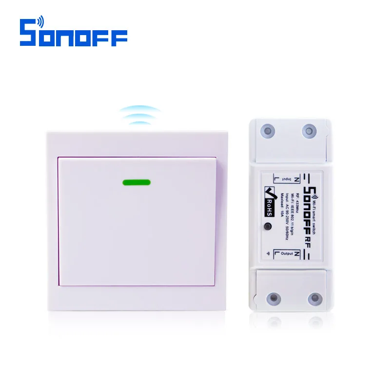 Sonoff RF WiFi Smart Switch 433 МГц рч приемник 86 настенная панель интеллектуальный пульт дистанционного управления беспроводной Wi-Fi светильник 10 А/2200 Вт - Цвет: rf and86 wall panel