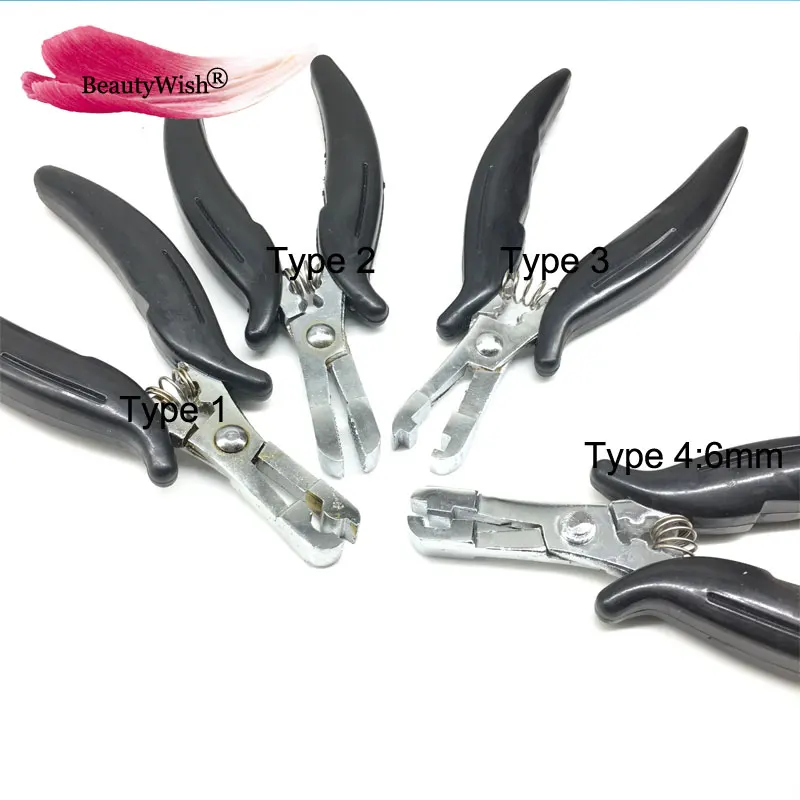 Keratin Bonding Cutter Alicate Nail U Tip Hair Extensison Pliers 2Pcs Rebonded Hair Extensions Keratin Fusion Pliers Tools Kit hair extension pliers