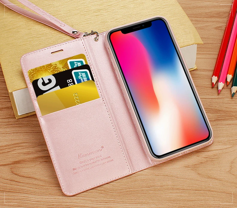 

Hanman Original Wallet Diary Luxury Flip Leather Case for iPhone 6 6S 7 8 Plus 5 5S SE Magnetic Cover for iPhone XR Xs MAX XS X