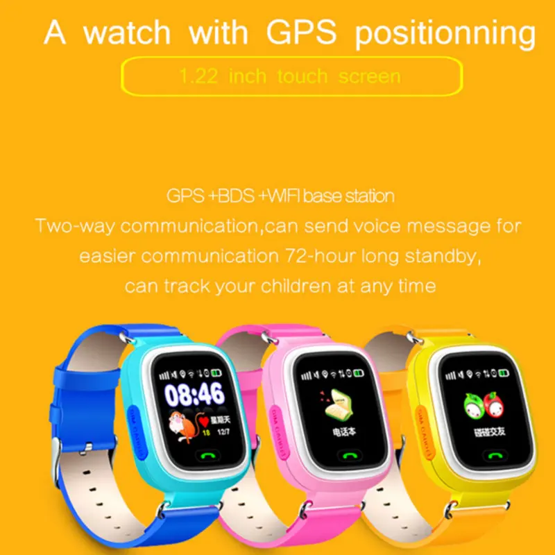 Q90 GPS Детские умные часы определение местоположения телефона детские WIFI SOS 1 22