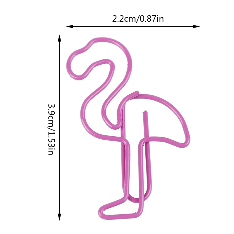 12 шт./лот Розовый фламинго Закладка планировщик металлический зажим для бумаги материал закладки для книги канцелярский школьный офисный