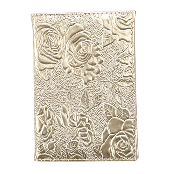

Fashion PU Leather Women Travel Passport Holder Floral Pattern Embossing Passport Cover Female Credit Card ID Bag