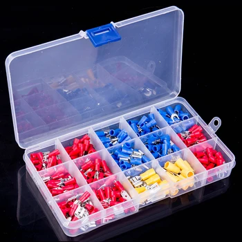 

280/200pcs Assorted Full Insulated Fork U-type Set Terminals Connectors Assortment Kit Electrical Crimp Spade Ring