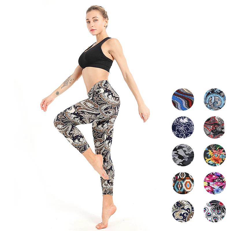 2016 Women Summer Legging Casual Print Pants Plaid Ninth