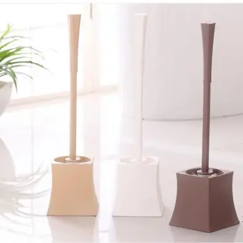 

Bathroom Toilet Brush High Quality Plastic Cleaning Toilet Brushes Holder Sets Portable Cleaning Brush Replaceable Clean Tool