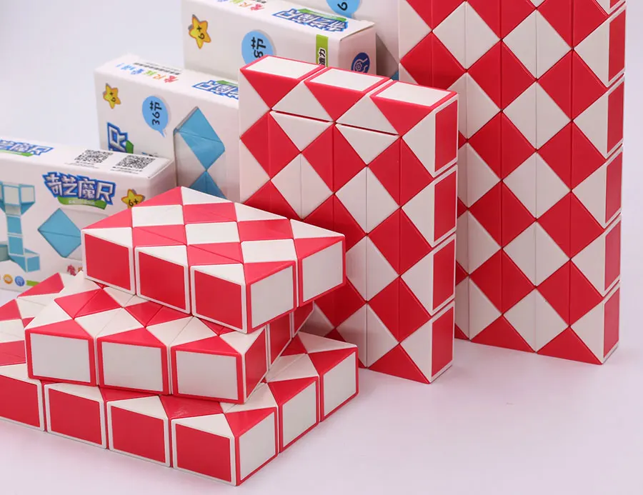 Горячая Волшебная змея учебник QiYi Волшебная линейка 24& 36& 48& 60& 72 блоки сегмент Куб DIY Головоломка творческие развивающие игрушки игра подарок Z