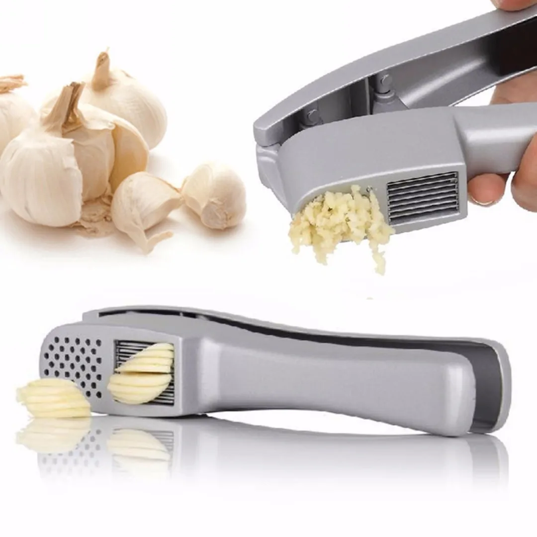 Garlic Press Slice 'N' Slicer Crusher Squeezer Presser Kitchen Tools Gadget Aluminum