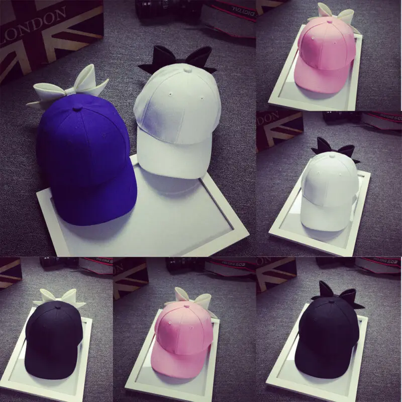 Новинка унисекс хип хоп хлопок оберточная Стеклопластиковая Snapback шляпа с бантиком летняя кепка с регулировкой размера Регулируемый солнцезащитный головные уборы для мужчин и женщин