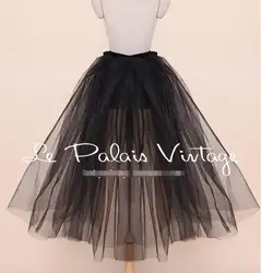 Limited Винтаж булавки до черный кружевной топ бальное платье юбка женская мода повседневное плиссированная юбка