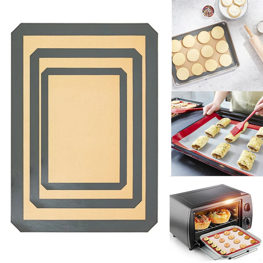 

Non Stick Silicone Baking Mat Set Kneading Mats Food Grade Silicone Bakeware Mat Bakeware Set Utensilios Para Hornear #w7