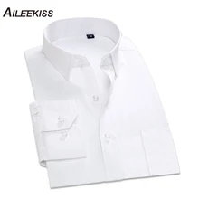 Новая мода насыщенный Белый Для мужчин рубашки с длинным рукавом Хлопок Slim Fit Мужская одежда полный Мужской Повседневная рубашка мужской верх XT510