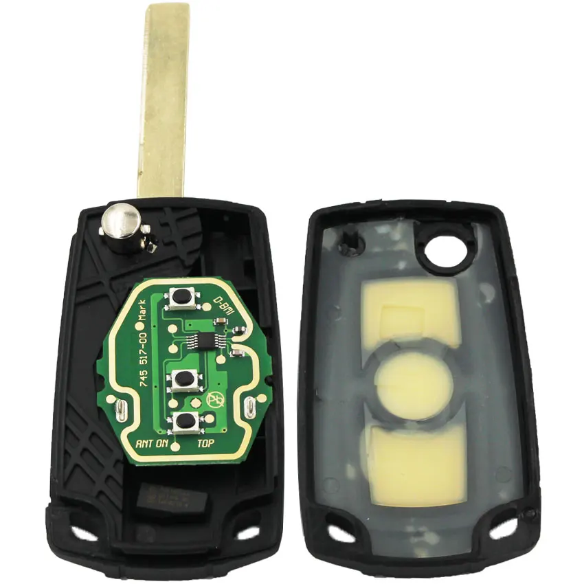 3 кнопка Удаленное ключа автомобиля 315 мГц/433 мГц ID44 чип HU92 лезвия для BMW EWS 3 5 7 серии 325 330 318 E38 E39 E46 M5 X3 X5 E65