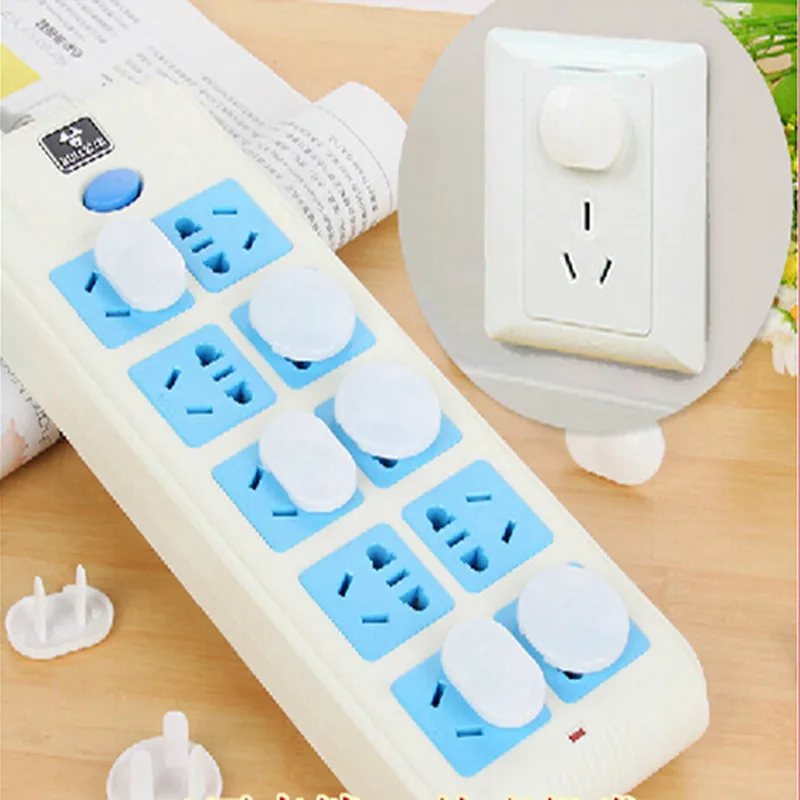 

5 pcs Standard Children Electrical Outlet Plug Lock Socket Cover Cap Security Two Phase Safe Lock Cover for Baby Kids Safety