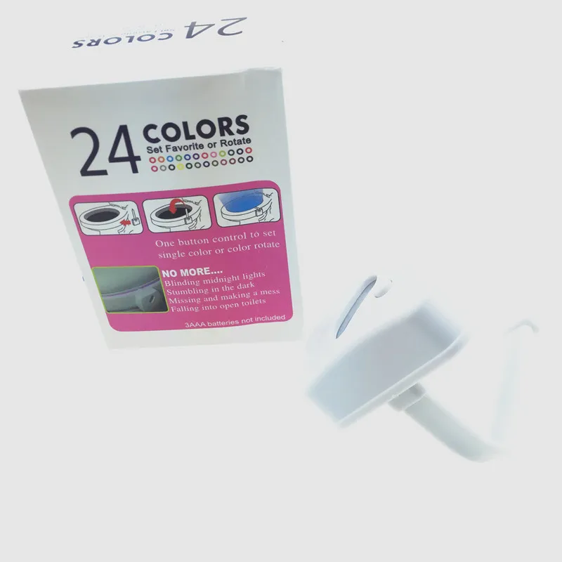 24-color Toilet Induction Light Hanging Toilet Seat Light Led Full-color Body Toilet Lid Cover Lights LED Night Light Nightlight 5