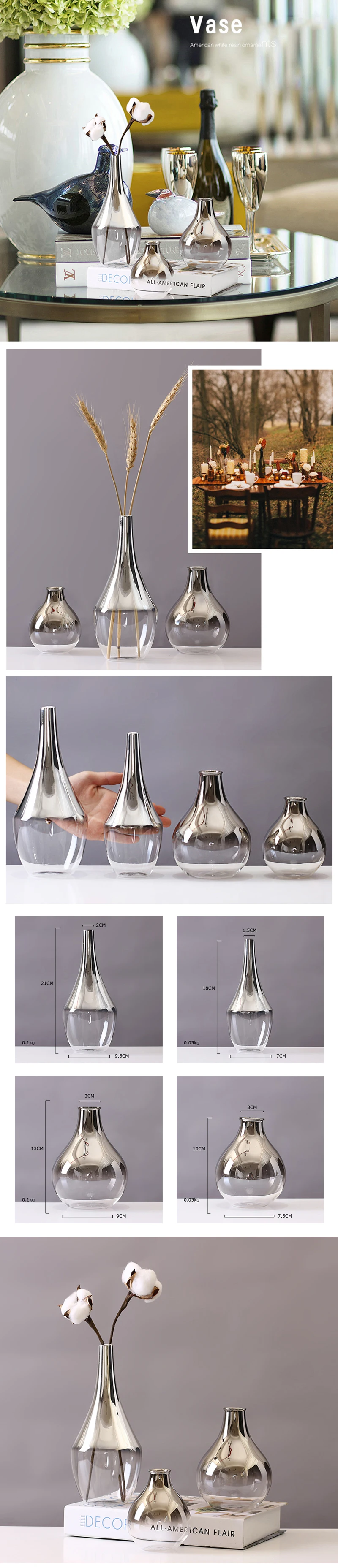 Креативная стеклянная ваза ручной работы, Настольная прозрачная бутылка для цветочного растения, сделай сам, Террариум, гидропонный контейнер, Свадебный домашний декор