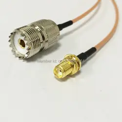 Новый модем коаксиальный кабель SMA женский Джек UHF Женский Jack Разъем RG316 кабель 15 см 6 дюймов адаптер РФ косичка