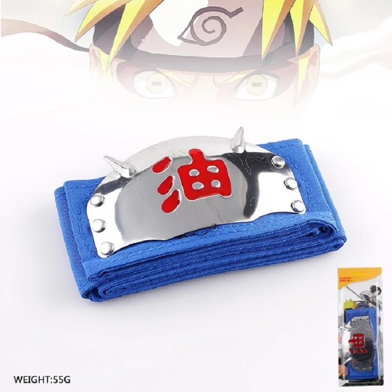 Naruto Headband Blue And Read Text