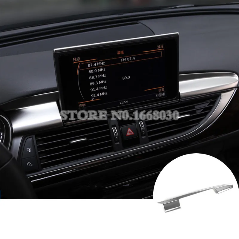 

Interior Dashboard GPS Navigation Frame Trim Cover For Audi A6 C7 2012-2018