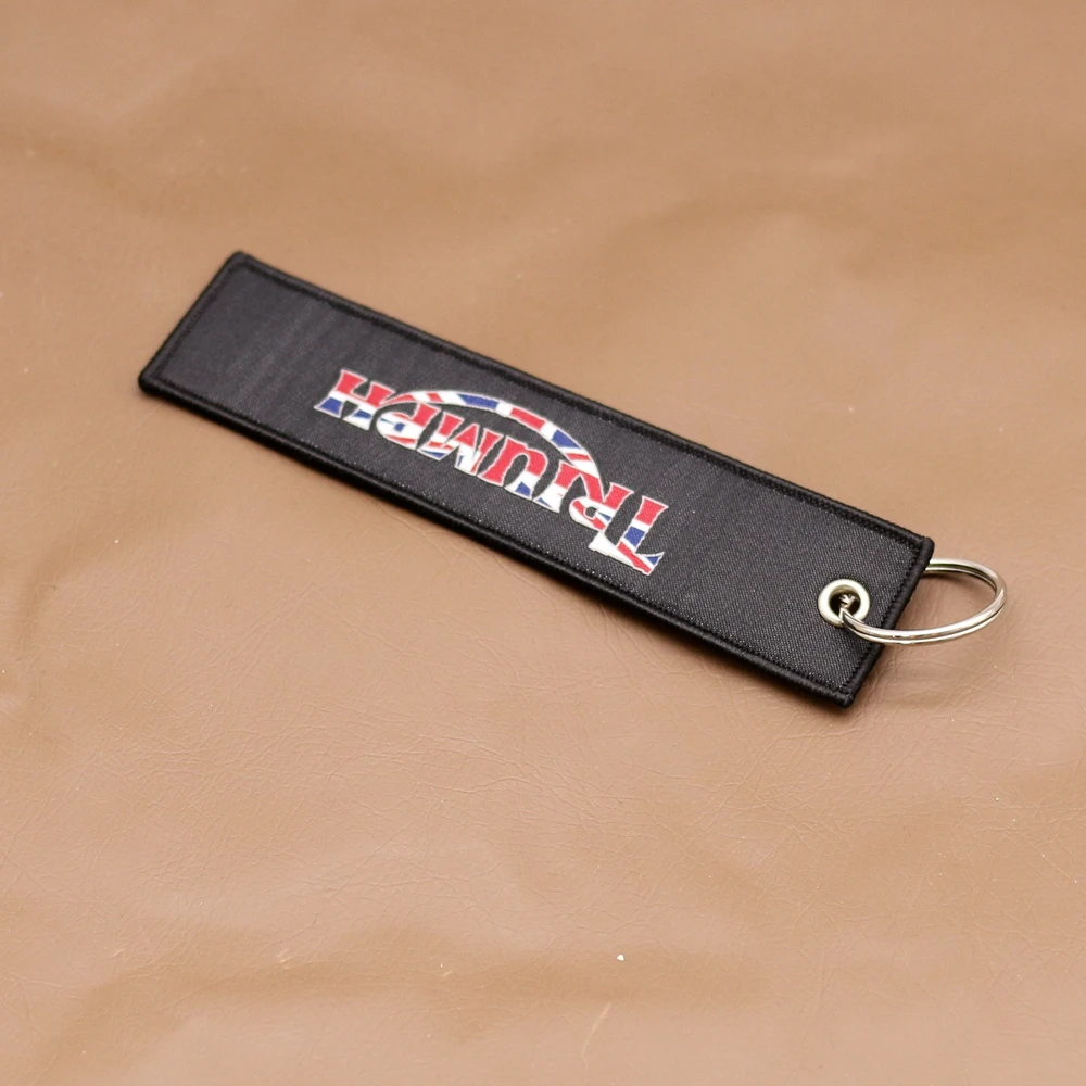 

Fabric Logo Embroidery Keyring For Triumph Daytona 600 675 955 Motorcycle Scooters Custom Collection Key Chain