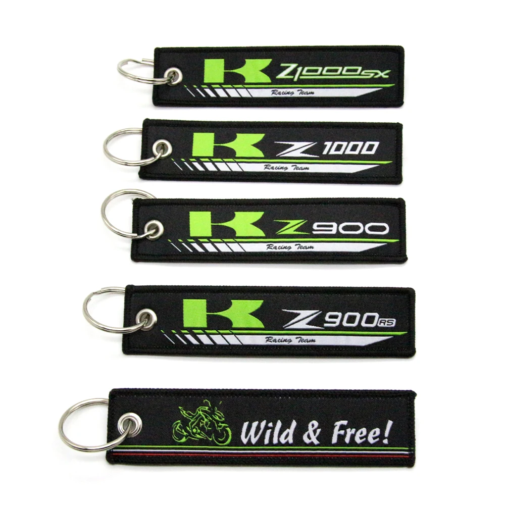 

New Arrival Embroidery Key Holder Chain Collection Keychain for Kawasaki Z900 Z900RS Z1000 Z1000SX Motorcycle Badge Keyring