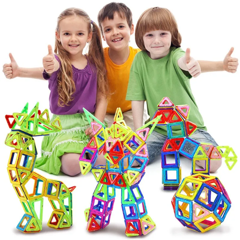 Новинка 184 шт. Мини Магнитный конструктор Набор для строительства модель и строительные игрушки пластиковые магнитные блоки Развивающие игрушки для детей подарок