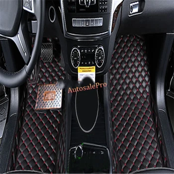 

Left Right Hand Drive Black red grid Front Rear Floor Mat Carpets Pad Cover For Jaguar XE X760 2015 2016