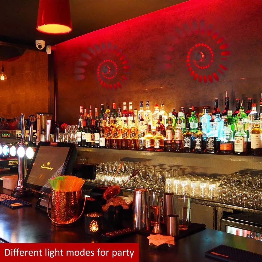 Красочные RGB спиральное отверстие настенный светильник 360 градусов кафе KTV бар Поверхностная установка светодиодный светильник дистанционное управление коридорные огни