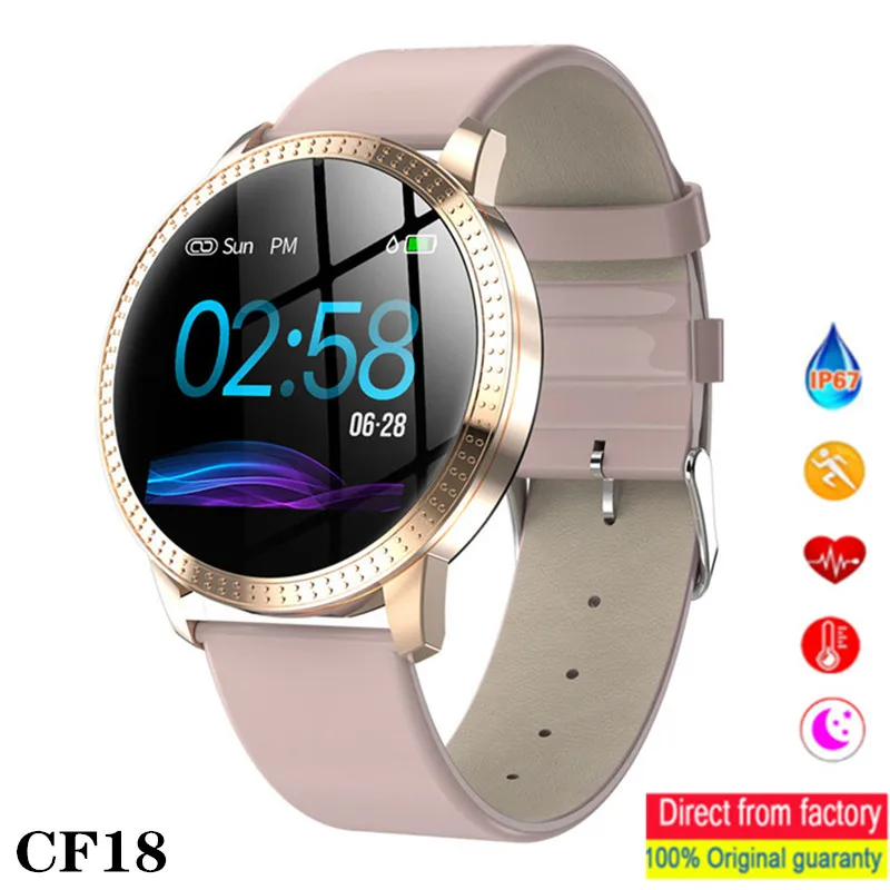 

CF18 Smart watches Heart Rate Blood Pressure Measurement Waterproof Fitness Bracelet for Android IOS boys and women smart watch