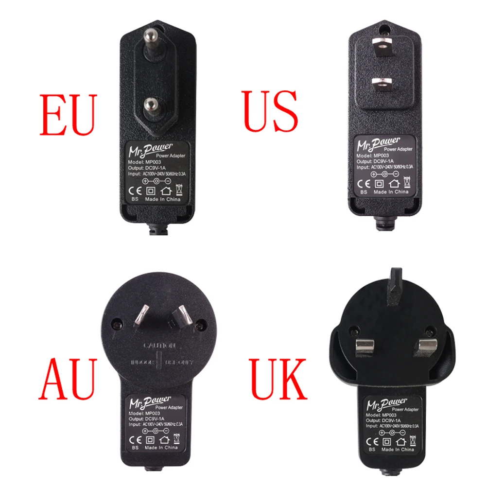 Гитарный эффект педаль питания адаптер Черный DC 9 V 1A для зума мульти-эффекты гитарные педали G3 G3X B3 G5 EU/AU/US/UK Plug