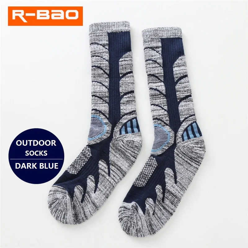 RB3301 High Quality Outdoor Skiing/Hiking Socks Terry Sole Thicken Breathable Wear-Resisting Sports Socks
