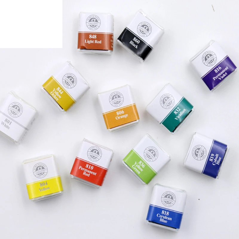 Kaufen MUNGYO Professionelle aquarell farben MWPH serie 12 24 48 farben pigment pan typ eisen verpackung kunst zeichnung malen