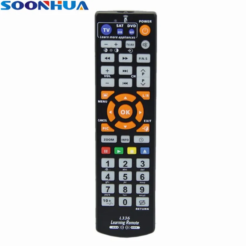 

SOONHUA Universal Smart IR Remote Control TV Controllers With Learning Function Copy for TV CBL DVD SAT Replacement Control