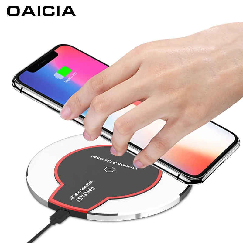 

5W Fast Qi Wireless Charger For Samsung S9 S8 Plus Note 9 8 S7 Edge USB QC3.0 Wireless Charging Pad For iPhone X XS Max XR 8Plus
