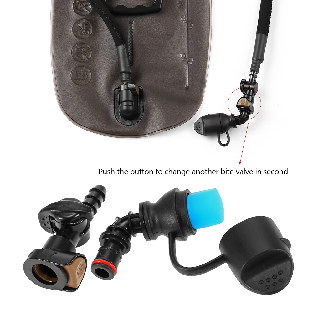 Water Bag Suction Valve Nozzle Bladder Hose Replacement Tube Clip